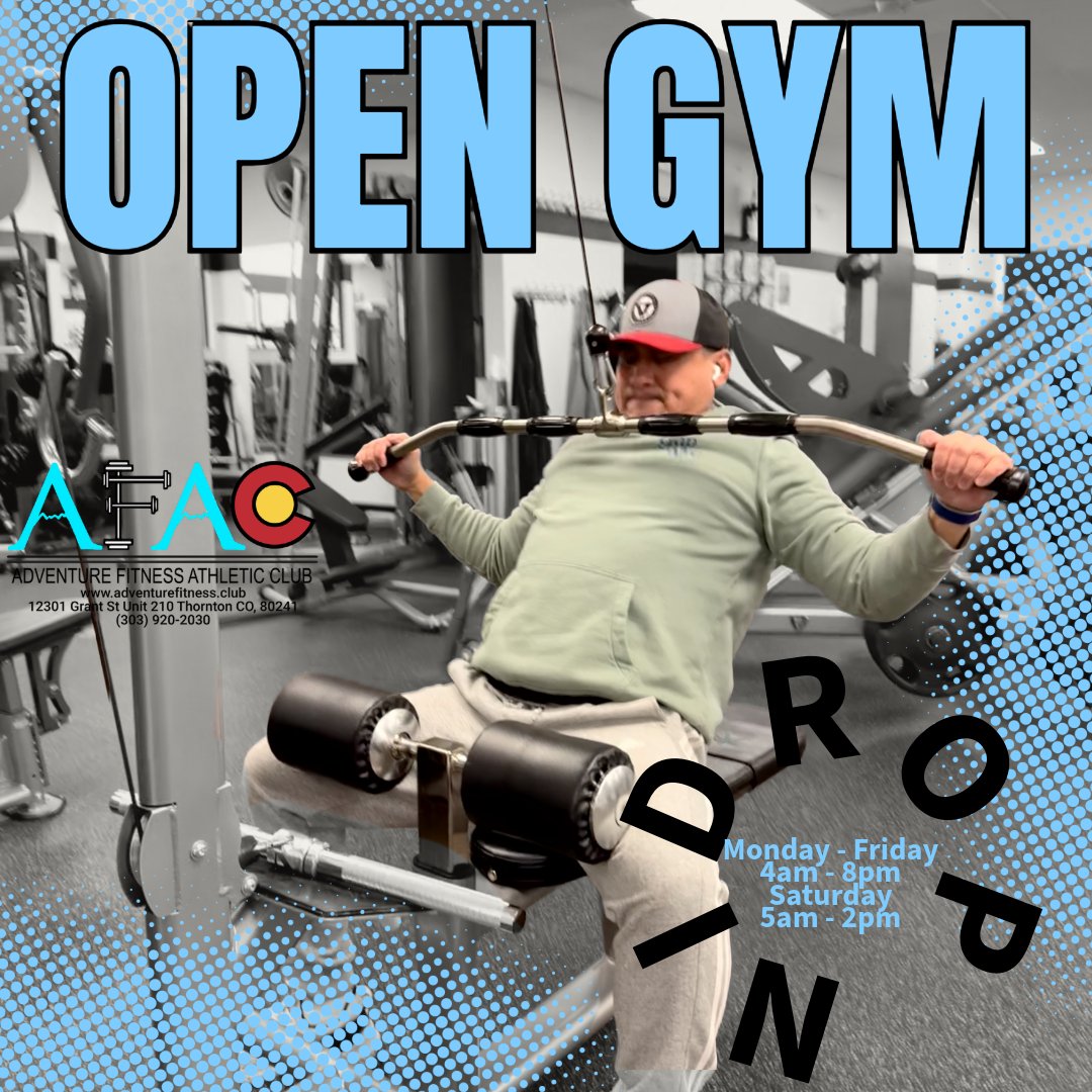 AdventureFT's tweet photo. Your goals. Your pace. Your workout. 💪

Open Gym at  Adventure Fitness Athletic Club￼ gives you the freedom to train your way with top-tier equipment, a motivating atmosphere, and endless possibilities. Stop by and put in the work today! 🔥 https://t.co/R9jnoHbQTD