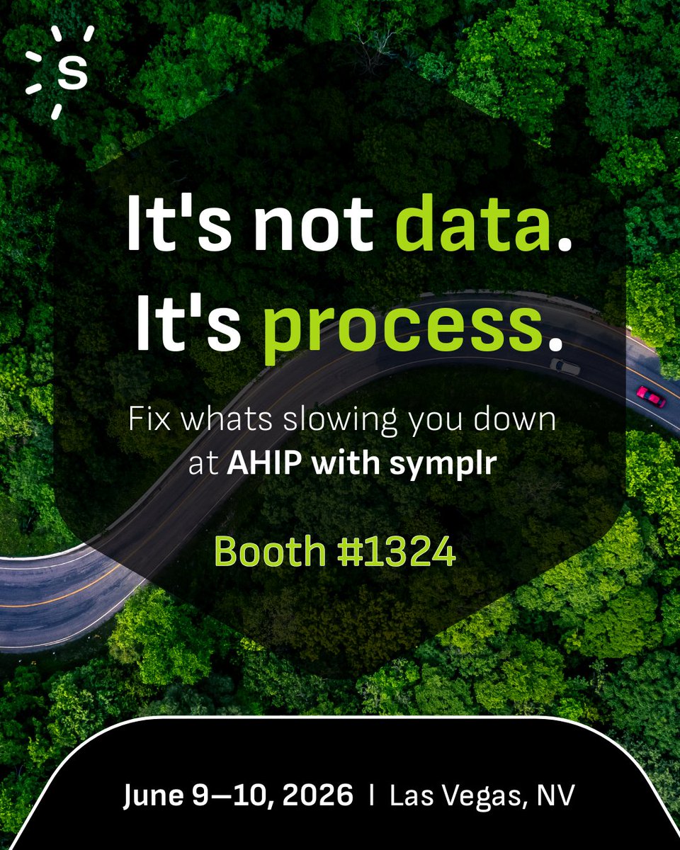 symplr's tweet photo. Most health plans don’t have a data problem, they have a process problem. 

Too many systems. Too much manual work. Too much rework. 

Meet us at @AHIPCoverage to improve operational efficiency. Let’s connect: https://t.co/2jbU7DRLIr #AHIPWithsymplr #AHIP26 #ProviderData https://t.co/cyrlNzWhu8
