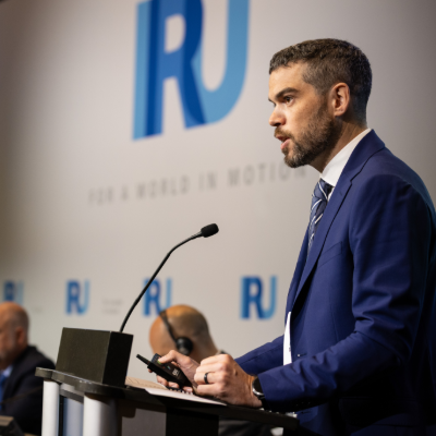 the_IRU's tweet photo. 𝗦𝗵𝗮𝗽𝗶𝗻𝗴 𝗿𝗼𝗮𝗱 𝘁𝗿𝗮𝗻𝘀𝗽𝗼𝗿𝘁!
  
Terrific insights and discussions today during the IRU passenger and goods transport councils. 
 
A BIG thank you to our speakers and members. 
  
See you tomorrow for the General Assembly! https://t.co/WX5PELt6TS