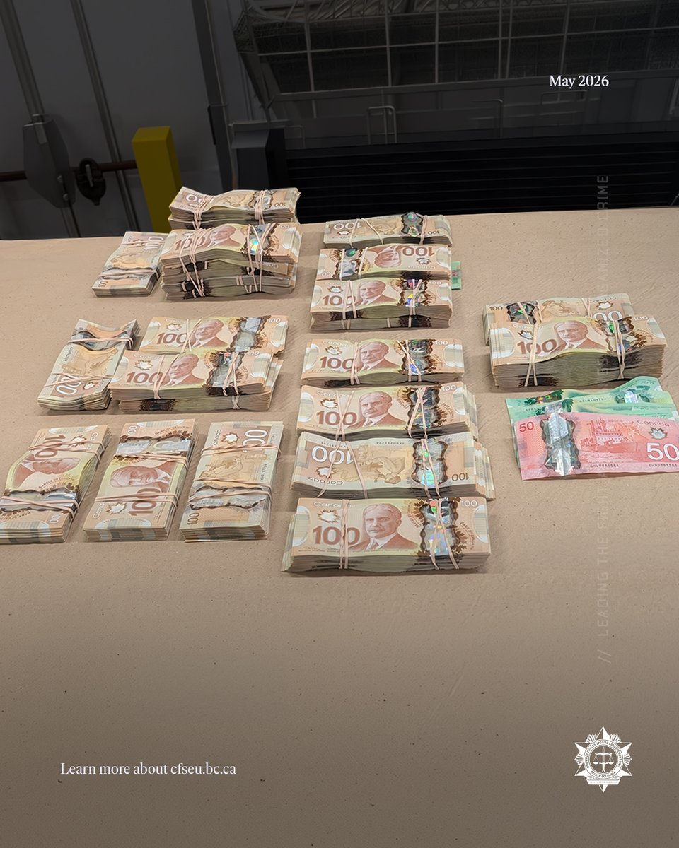 cfseubc's tweet photo. CFSEU-BC’s JIGIT and IGCO arrested four people linked to an alleged casino cheating operation in Vancouver.

Investigators seized approx. $330K in cash believed to be proceeds of crime.
Investigation ongoing.

#CFSEUBC #OrganizedCrime #IllegalGaming https://t.co/c1SZys625U