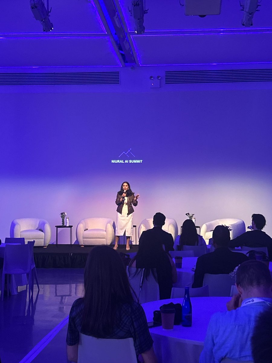 niuralHQ's tweet photo. Officially kicking off Niural AI Summit 2026 🚀 

Our CEO, @namibaral, is taking the stage in front of a packed room of founders, operators, and executives building the next generation of iconic companies in the age of AI.  

Every revolution starts with a spark. A moment where the future suddenly feels real. Agentic AI is one of those moments.  

Finance, HR, and operations are transforming faster than ever before. The way companies are built and scaled is changing forever.