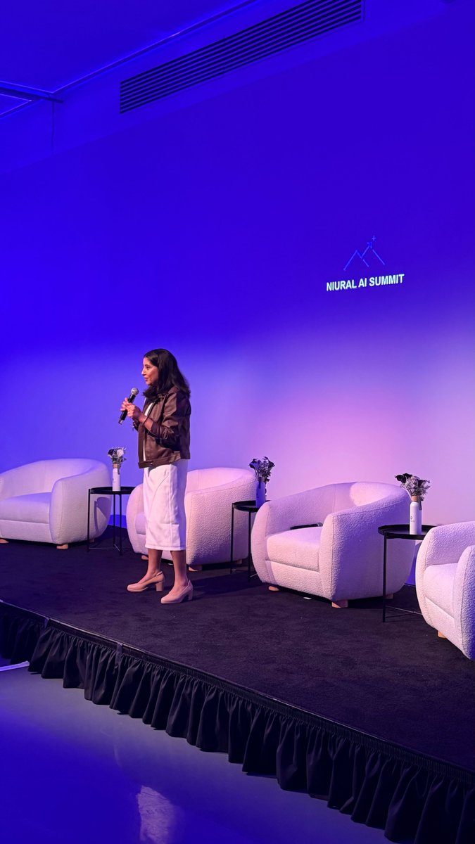 niuralHQ's tweet photo. Officially kicking off Niural AI Summit 2026 🚀 

Our CEO, @namibaral, is taking the stage in front of a packed room of founders, operators, and executives building the next generation of iconic companies in the age of AI.  

Every revolution starts with a spark. A moment where the future suddenly feels real. Agentic AI is one of those moments.  

Finance, HR, and operations are transforming faster than ever before. The way companies are built and scaled is changing forever.