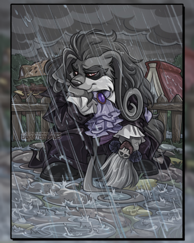 Neopets's tweet photo. Happy Ozzie Day! Wait.. we mean, it's Yurble Day! And what better way to celebrate than with your favourite misunderstood painter. 

⭐ Official Upper Deck TCG illustration by Shamine King (@quartervirus) 
🩶 Art Gallery artworks by lachtaube, kuroneko_kitty and pura103 https://t.co/bdKnZyjg9K
