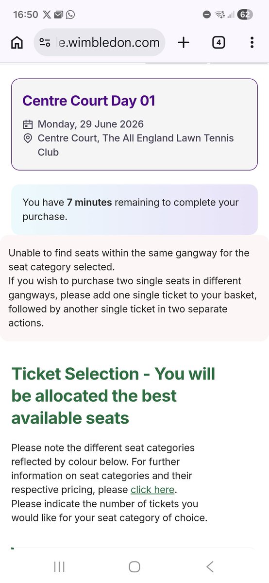 cmz93's tweet photo. @AlertixApp Seeing them too...but getting this message when i try to add to basket. Theres no option to purchase singles. https://t.co/ICuJRsjOXC