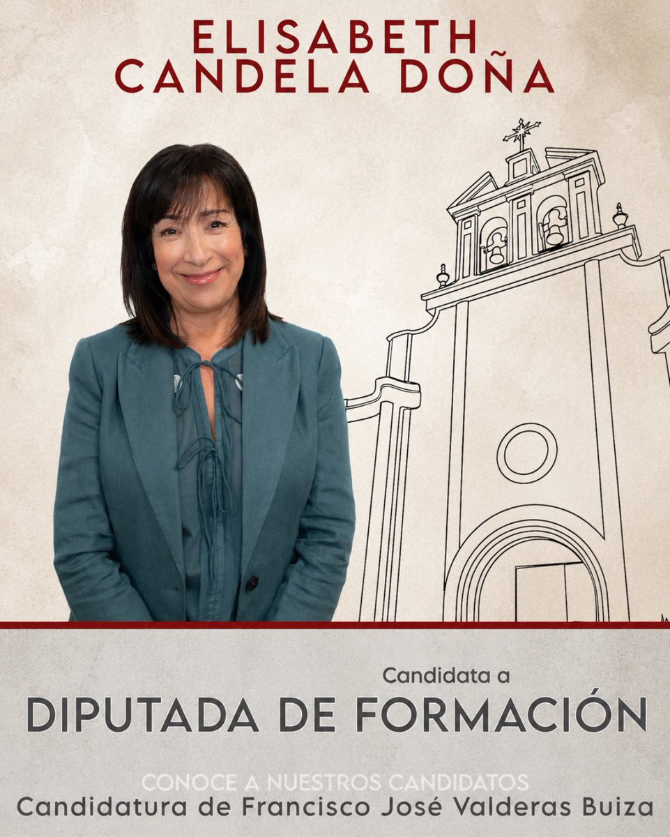 CandFValderas's tweet photo. CONOCE A NUESTROS CANDIDATOS

👉🏼 Elisabeth Candela Doña, candidata a DIPUTADA DE FORMACIÓN.

SEGUIR CRECIENDO https://t.co/dxjMDEUduI