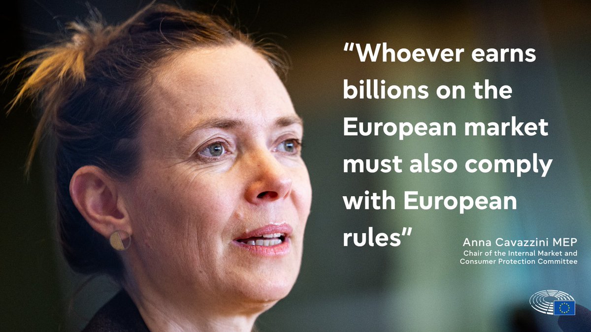 DelphineColard's tweet photo. “E-commerce platforms must no longer be given the opportunity to hide behind opaque supply chains and a lack of accountability".

Statement by @EP_SingleMarket chair Anna Cavazzini on today's European Commission fine against Temu⤵️

🔗 https://t.co/k3iayd9E51 https://t.co/u9qUBckbAj