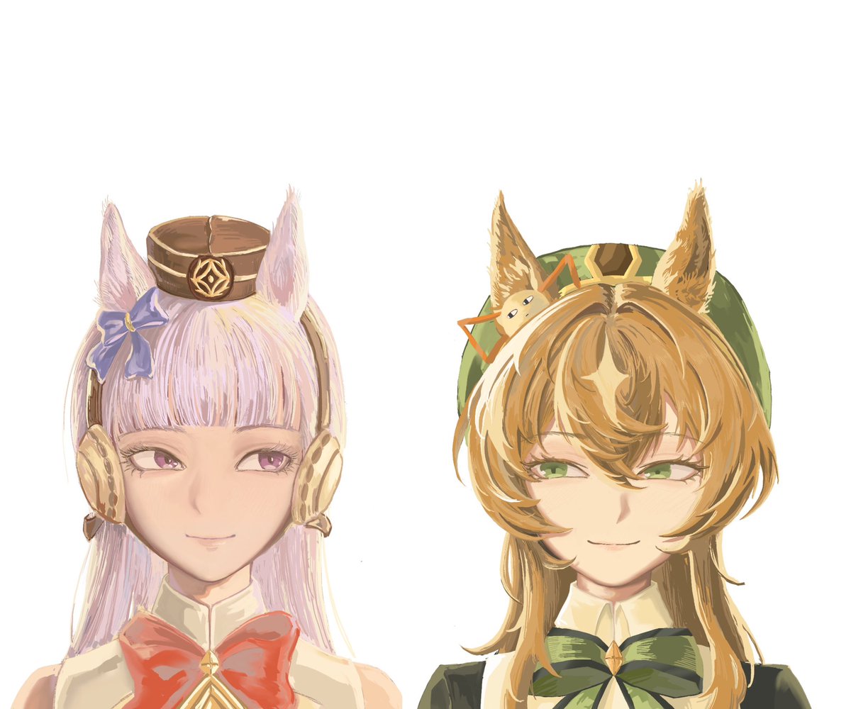 CatToothpastezi's tweet photo. Just a way and Gold ship 
没有在同一画布上画，色调不统一了，我恨
#umamusume https://t.co/zbe2bQS5hd