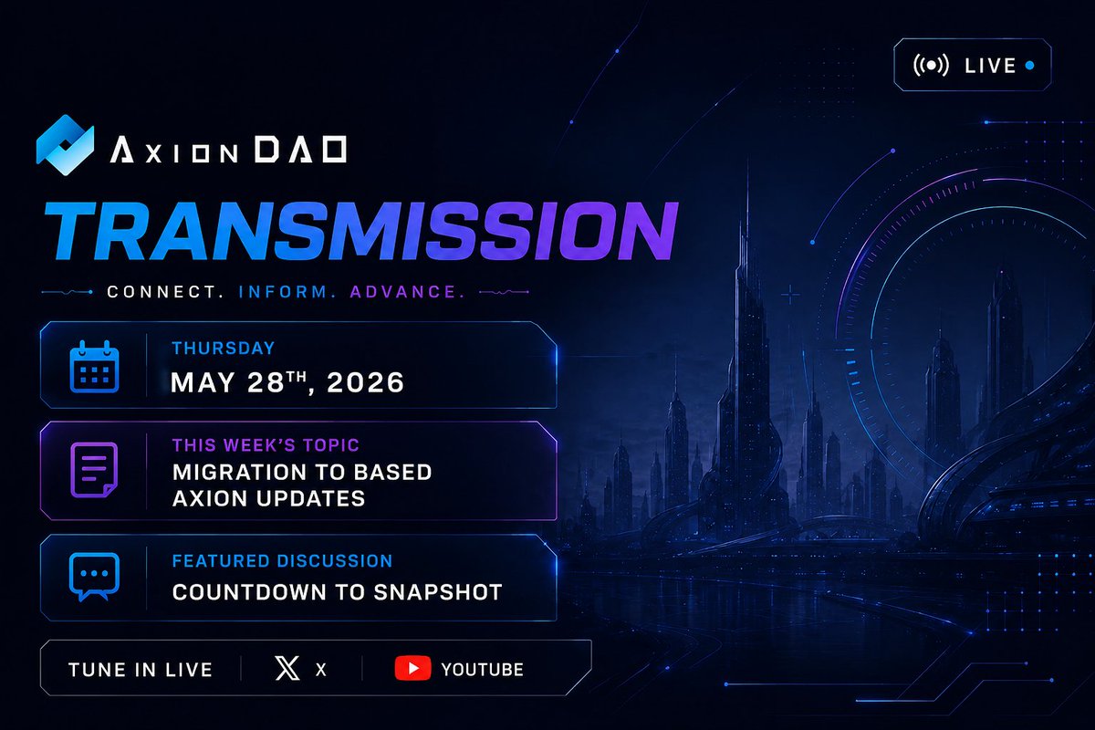 axion_network's tweet photo. Did You Know⁉️
Our Livestream Kicks Off In Just One Hour!!!

Join us for some exciting updates and learn all about our "10 Day Countdown To Snapshot!"

Watch Live Here On X
YouTube - https://t.co/0wga2lRkSJ
LinkedIn - https://t.co/dnMs3GcuCG
&amp; Facebook - https://t.co/NiJNFK2uJ3 https://t.co/vR3AATP2nz