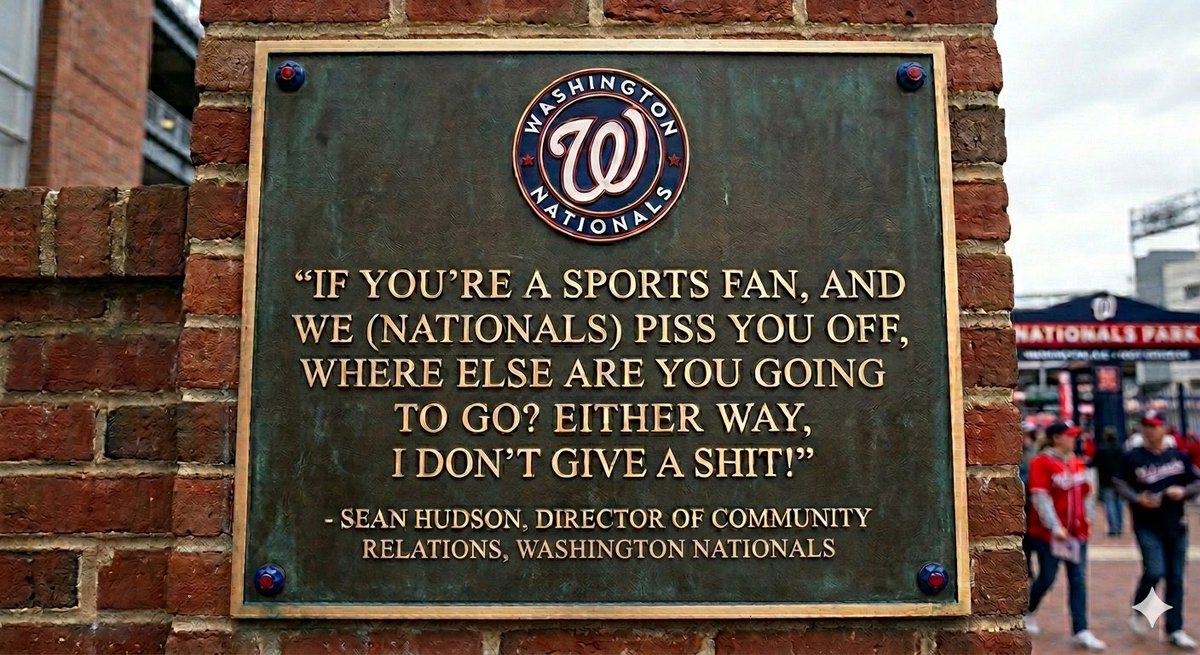 JamesOKeefeIII's tweet photo. Hell of a legacy you’re leaving here @Nationals https://t.co/0rAkQORk3a