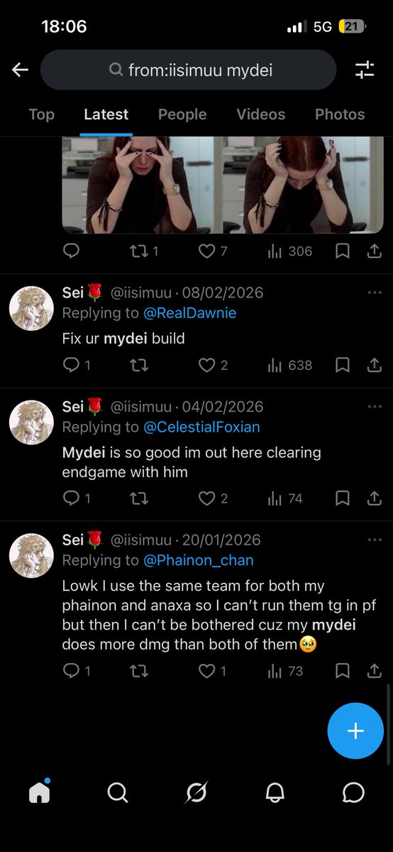 Monia44701032's tweet photo. @kooguang I love how they’re calling themselves “big Mydei fans” but one of them has whopping 0 tweets about him before today and the other has 19 tweets since January, 5 of them when talking about who they’re using in endgame modes and 7 of them complaining about phaidei shippers 😐😐😐 https://t.co/1MFojLkzB8