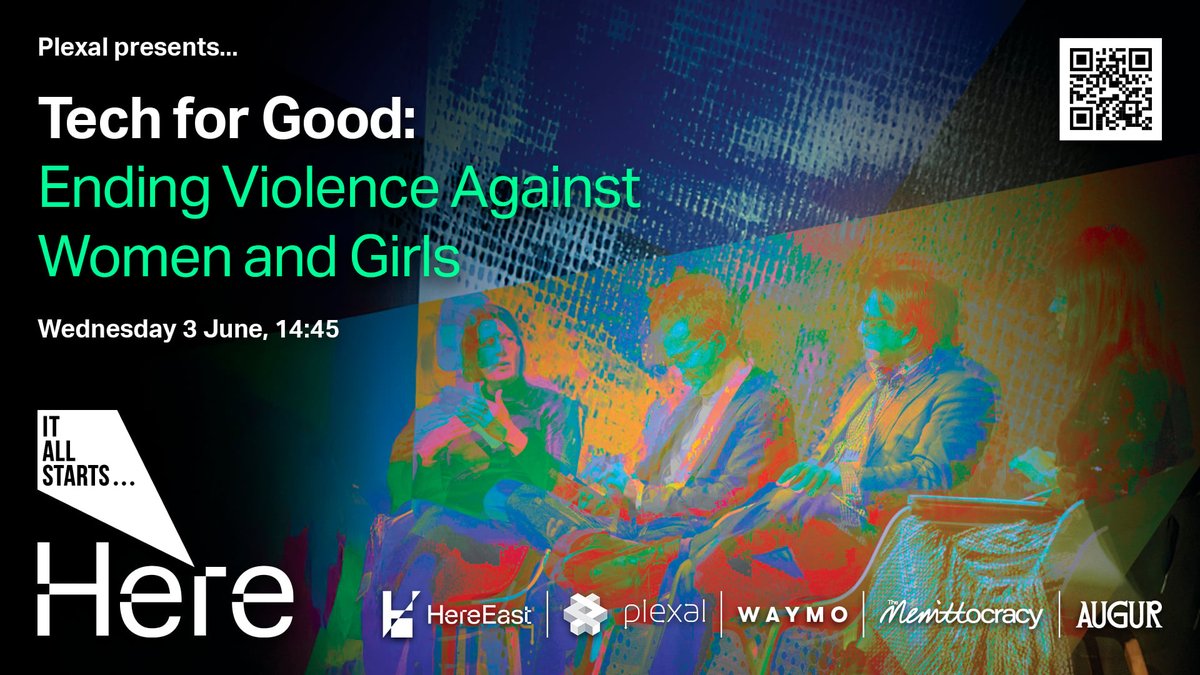 Plexalcity's tweet photo. We’re excited to announce that a new panellist has been confirmed for Plexal’s afternoon panel, titled “Tech for good: ending violence against women and girls”. Eleanor Kaye (Augur) will be joining the panel on Wednesday 3 June at 2:45pm.

🎫Register here: https://t.co/eFGbK4Slo5 https://t.co/EJueL7qwBk