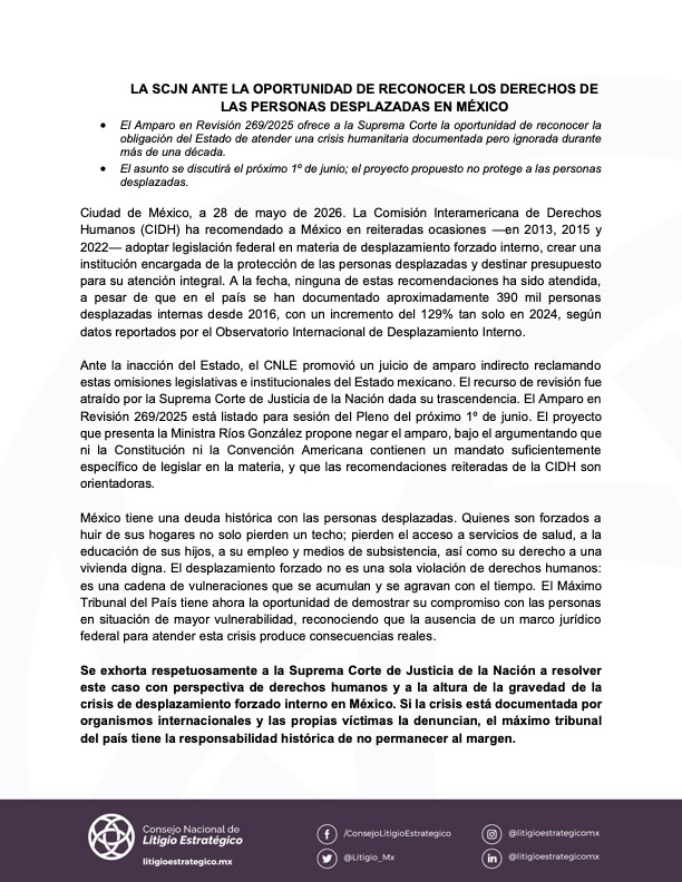 Consejo Nacional de Litigio Estratégico tweet media