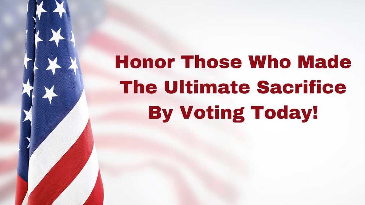 johnmcbrideca9's tweet photo. "The truth is, all might be free if they valued freedom, and defended it as they ought."-Samuel Adams

Our Founders fought for our freedom with their fortunes and their blood, yet today we cannot get many of our citizens to simply vote. Far too many are not even registered to vote. Many complain their vote doesn’t matter or it doesn’t count. The vote not placed is certainly not counted. It doesn’t take courage, nor a great deal of effort to vote, yet many will offer weak excuses for not voting. Do your duty as a citizen and vote!

Vote: https://t.co/d4BKuwjn2V