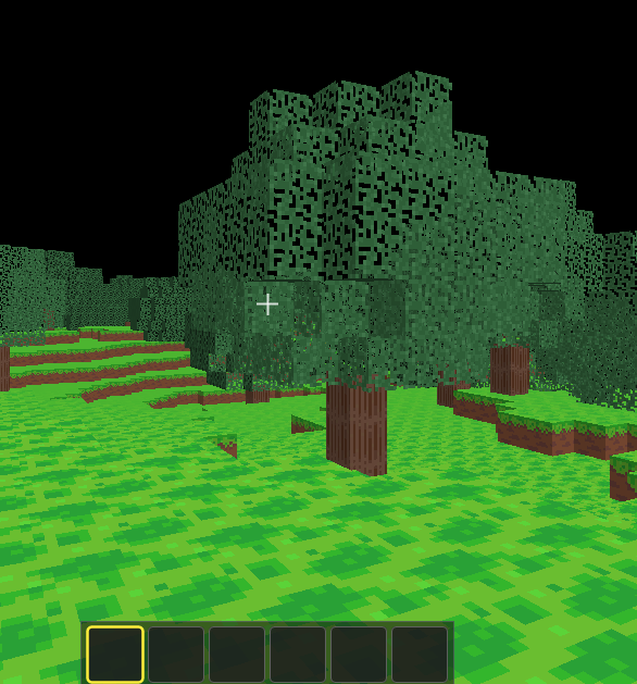 cydonix's tweet photo. I think this looks just enough like minecraft without being minecraft. Now I just need the leaves to randomly generate as air on the corners and make them like taller on occasion maybe. Idk I can do whatever I want. https://t.co/o1ZqzBwYmy