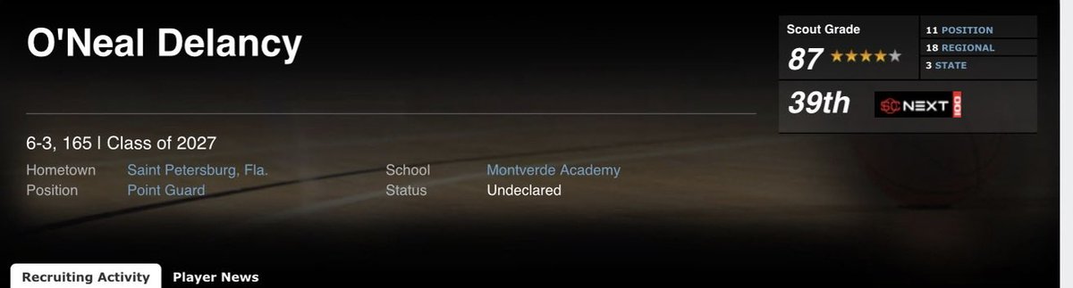 uhoopsllc's tweet photo. @onealdelancy is slowing climbing and maintaining his stock in the 2027 class. Tough gritty guard with tools to really keep him on his feet. https://t.co/r9O2WpJDEu