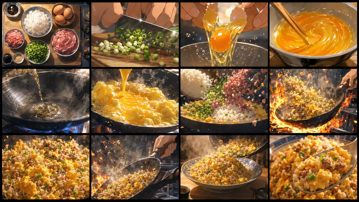 Golden Fried Rice Storyboard Sheet