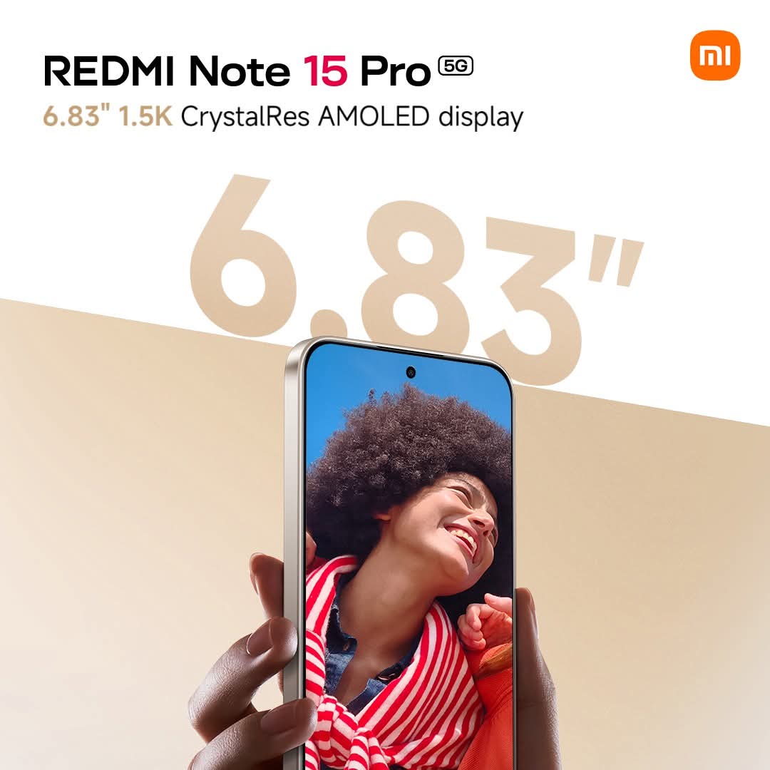 xiaomiegypt's tweet photo. وضوح يخطف العين!
انغمس في قلب الحدث مع Redmi Note 15 Pro 5G بشاشة كبيرة 6.83 بوصة ودقة 1.5K لتجربة مميزة لا مثيل لها!
متوفر حاليًا في فروع Xiaomi Store والموزعين المعتمدين!
#RedmiNote15Series #REDMITitanDurability #SmartLife https://t.co/wUQg7Josex