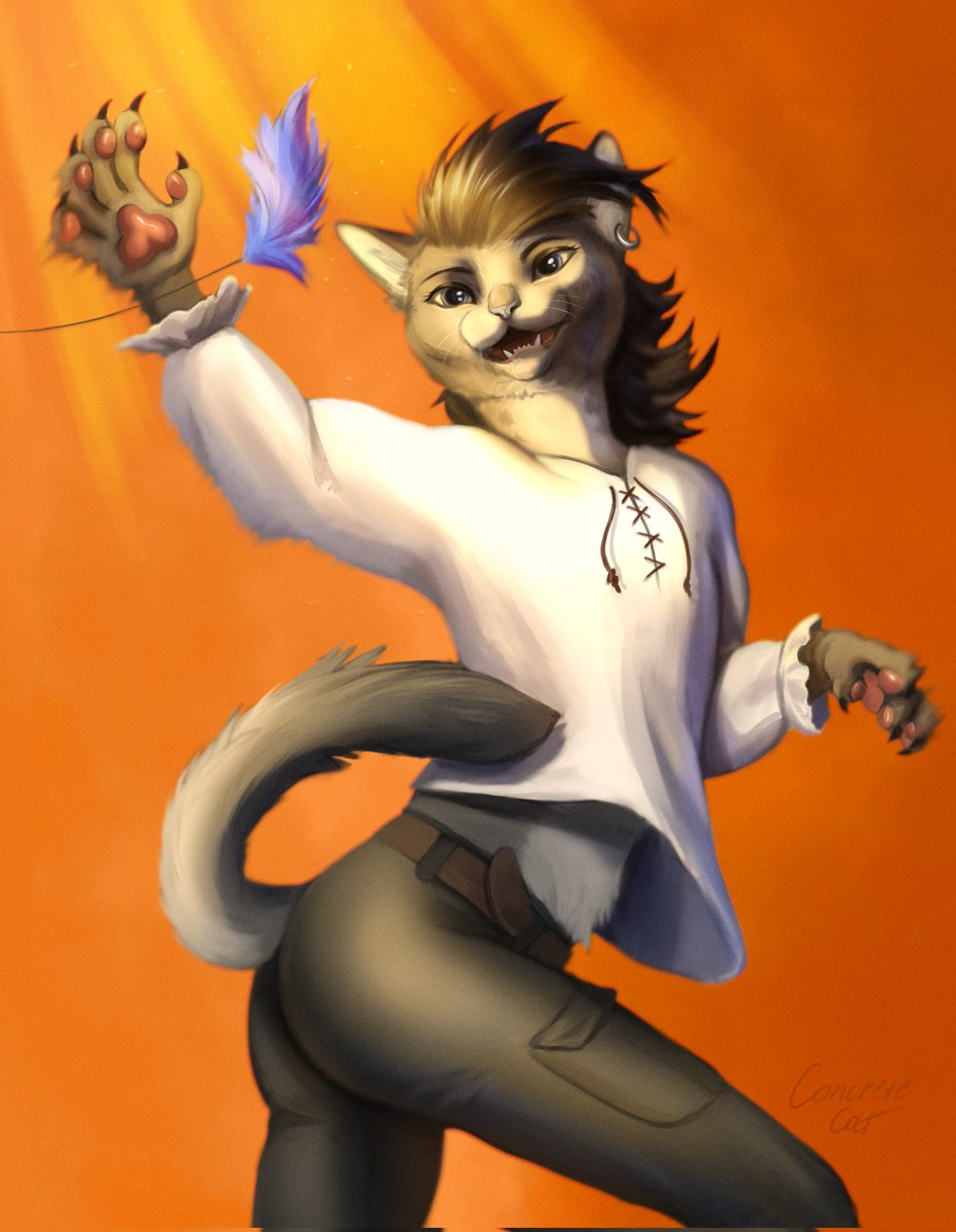 ConcreteCat7's tweet photo. Playful paws 🐾 Drawing for VGen challenge #VGenChallenge #VGen #VGenChallenges #furryㅤㅤㅤ https://t.co/1MLgstF6aB