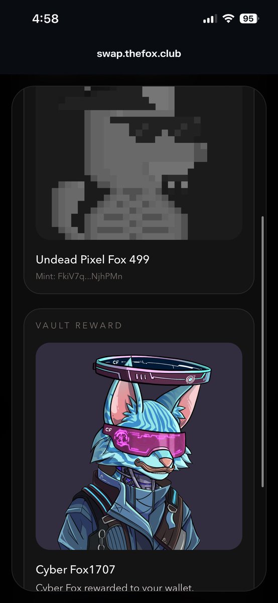 Stampede_215's tweet photo. @The_FoxClub My swap was successful 🙏 https://t.co/5LphHfeuva