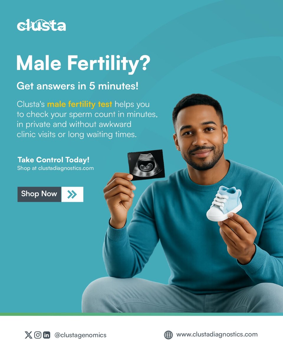 ClustaGenomics's tweet photo. Men in the house...

Fertility issues can come from men and women.  

Our male fertility test gives you answers within 5 minutes. 

No guesses. Correct answers only.

Shop now! 

https://t.co/hnLQl6vwsY https://t.co/90Eyl79Yf0