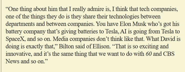 drewharwell's tweet photo. @thesimonetti Bilton, who's not the "slightest bit" intimidated by 60 Minutes, gets a fairly basic thing wrong while promoting his tech bonafides. Musk doesn't have a battery company, unless he's thinking of Tesla, and many Teslas use batteries from Panasonic and LG https://t.co/Caw4udUcC1 https://t.co/3Zi04E7EFD