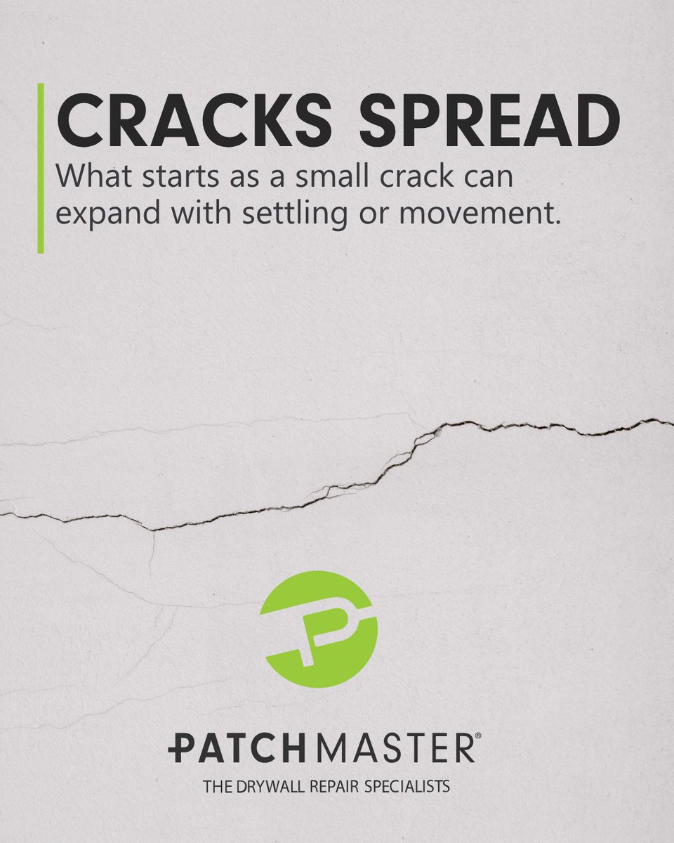 PatchMasterCorp's tweet photo. Don’t ignore that small crack; it can cost you in the long run. Trust PatchMaster for a clean, seamless repair that helps prevent the issue from returning. Call for your free estimate today. 1-844-PATCH-MAN https://t.co/k7gfYCbdRL