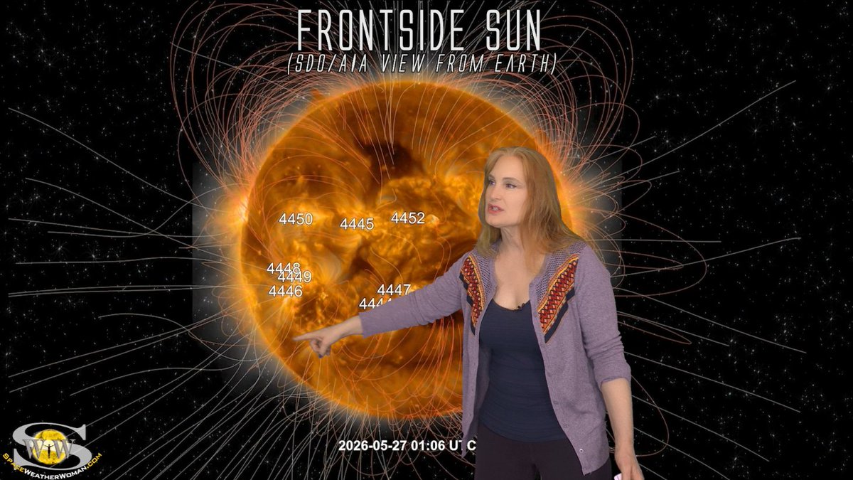 TamithaSkov's tweet photo. Farside flare players rotate into Earth view this week! Over 10 active regions grace the Sun's east limb firing flares and solar storms. Streamer blowouts hit amid some fast solar wind, giving us a bumpy ride throughout this week. Learn the details in the newest #SpaceWeatherWoman forecast up now: https://t.co/GziI99osws