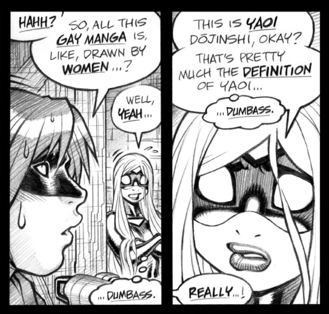 billdickeys's tweet photo. adam warren also wrote the main character of his comic to be a canon fujoshi back in 2008 when he was 41… truly ahead of his time 🙂‍↕️ https://t.co/Gkws1E2bUB