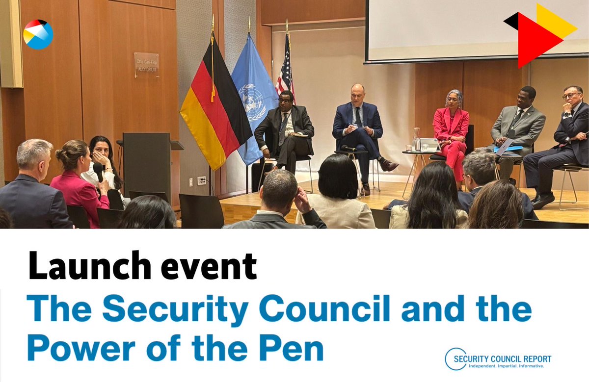 GermanyUN's tweet photo. #UNSC penholder system reform is not just procedural. It can make the Council more effective, more legitimate and better equipped to act. Proud to support this important research report by @SCRtweets and great to host the launch event today.

Full report: https://t.co/qkKjFcqL0d https://t.co/BfnodUX2aE