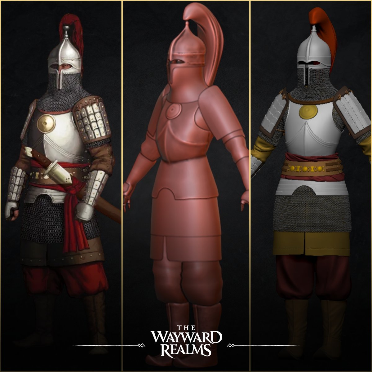 OnceLostGames's tweet photo. The Juungarian Plate set.

While it’s still a WIP, you’ll notice a few details beginning to come through particularly on the belt, helmet and shoulder pads.

We’ll show you the finished set soon!

#waywardrealms #TWR #OLG #gaming #rpgs https://t.co/ylMqKSOe8g