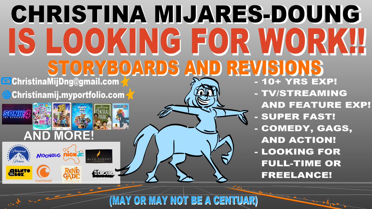 ChristinaDrawin's tweet photo. If any studio friends or mutuals know of any Storyboard or Revisions openings, in TV/Streaming or Feature, hit me up. I'm here. Hello. https://t.co/Dv8182MnNX