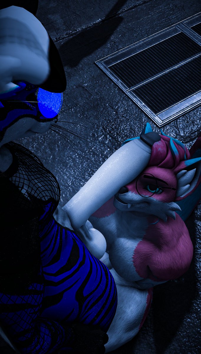 Xpressshark's tweet photo. Chilling by the side, getting a little frisky with the cute himbo he found~

🩷 @CottonBoio https://t.co/1d0MEeBsxe