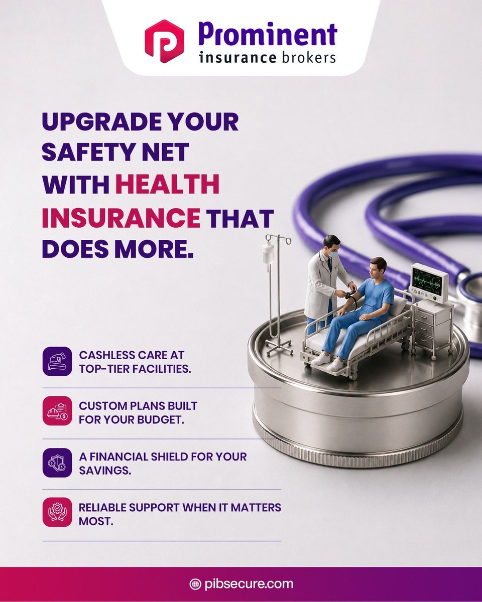 ProminentInsur1's tweet photo. 🩺✨ From routine check-ups to comprehensive emergency care, a well-tailored cover ensures you have access to the best healthcare networks without the financial burden.

💙 Protect your health and your savings with a plan designed for your lifestyle.

#HealthInsurance #PIBSecure https://t.co/5Wukcv6YVg