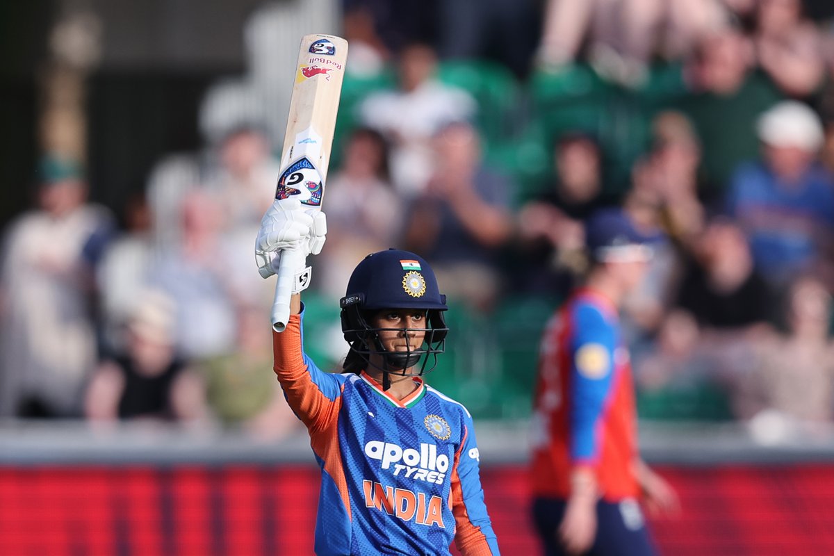 BCCIWomen's tweet photo. A brilliant start to the tour! 👏

#TeamIndia wrap up a fantastic 3️⃣8️⃣-run victory at Chelmsford to go 1-0 up in the series 🇮🇳

Scorecard ▶️ https://t.co/TfetjAsf3e

#ENGvIND https://t.co/Ay6JmTdDTL