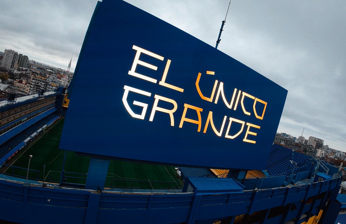 PlanetaBoca's tweet photo. 📺 Boca estrenará la pantalla LED de La Bombonera esta noche en el duelo vs. Católica por la #Libertadores. https://t.co/jETN7izLUw