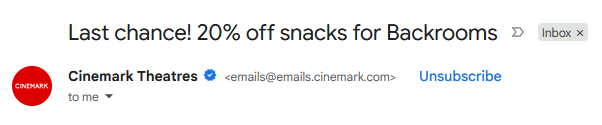 tr8ss's tweet photo. HORRIBLY missed opportunity to call it the Snackrooms @Cinemark for shame... https://t.co/CWYaLXiCLF