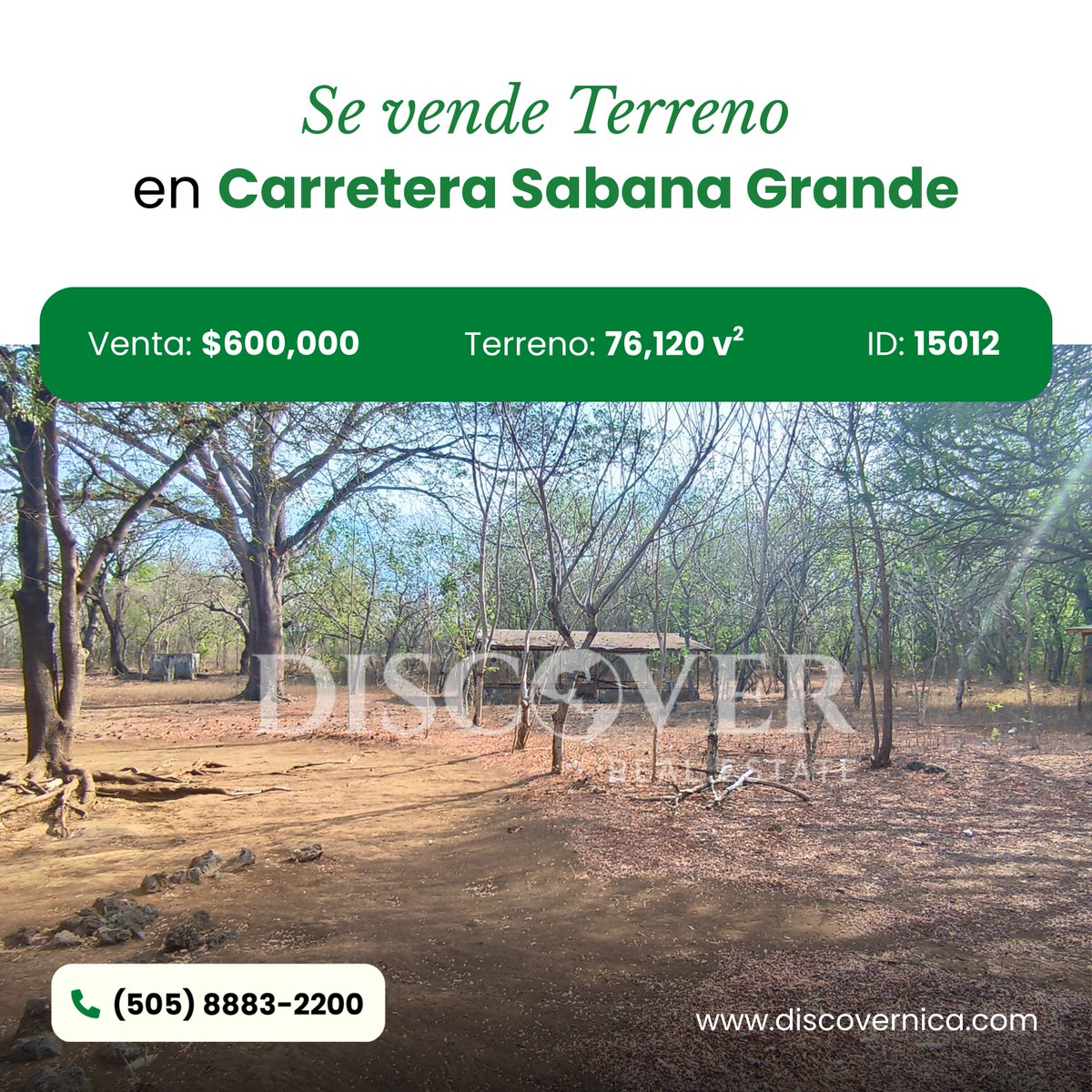 DiscoverRealtor's tweet photo. 🚧 Terreno en venta | Carretera Sabana Grande
📐  76,120 v²
💰 Venta: $600,000
🔑 ID: 15012

En zona estratégica con crecimiento industrial.

Más información:
🌐 https://t.co/E4KXv8APaX
Licencia de Corredor de Bienes Raíces INVUR-UCBR-PJ-N-0067-2024

#DiscoverRealEstate https://t.co/u1xHCxXnbm