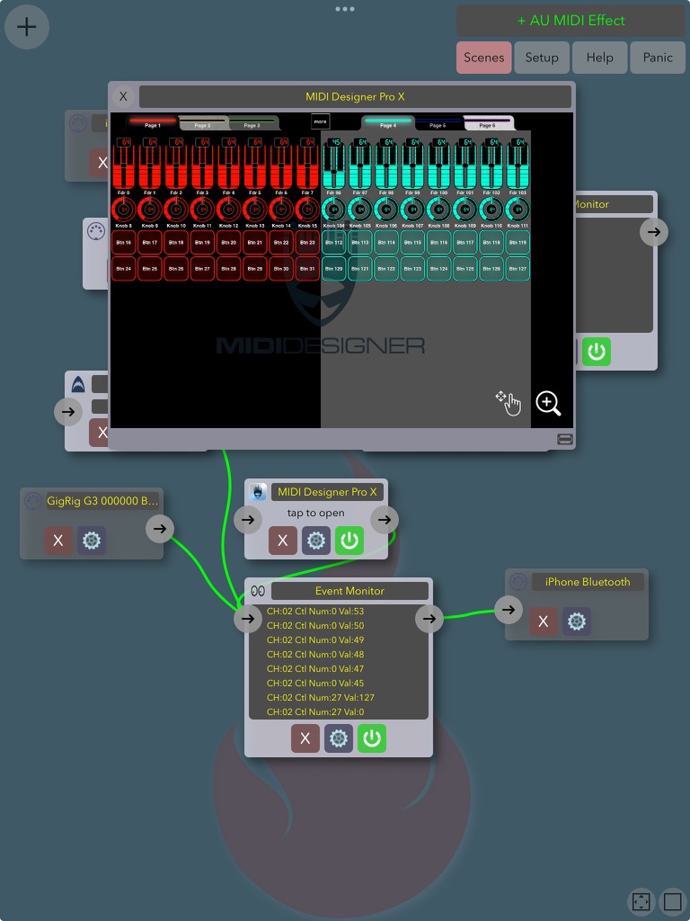 MIDIDesigner's tweet photo. MIDI Designer Pro X is now AUv3 — here it is running inside @audeonic MidiFire. #auv3 #ipadMusic https://t.co/MKbRXZwNBb
