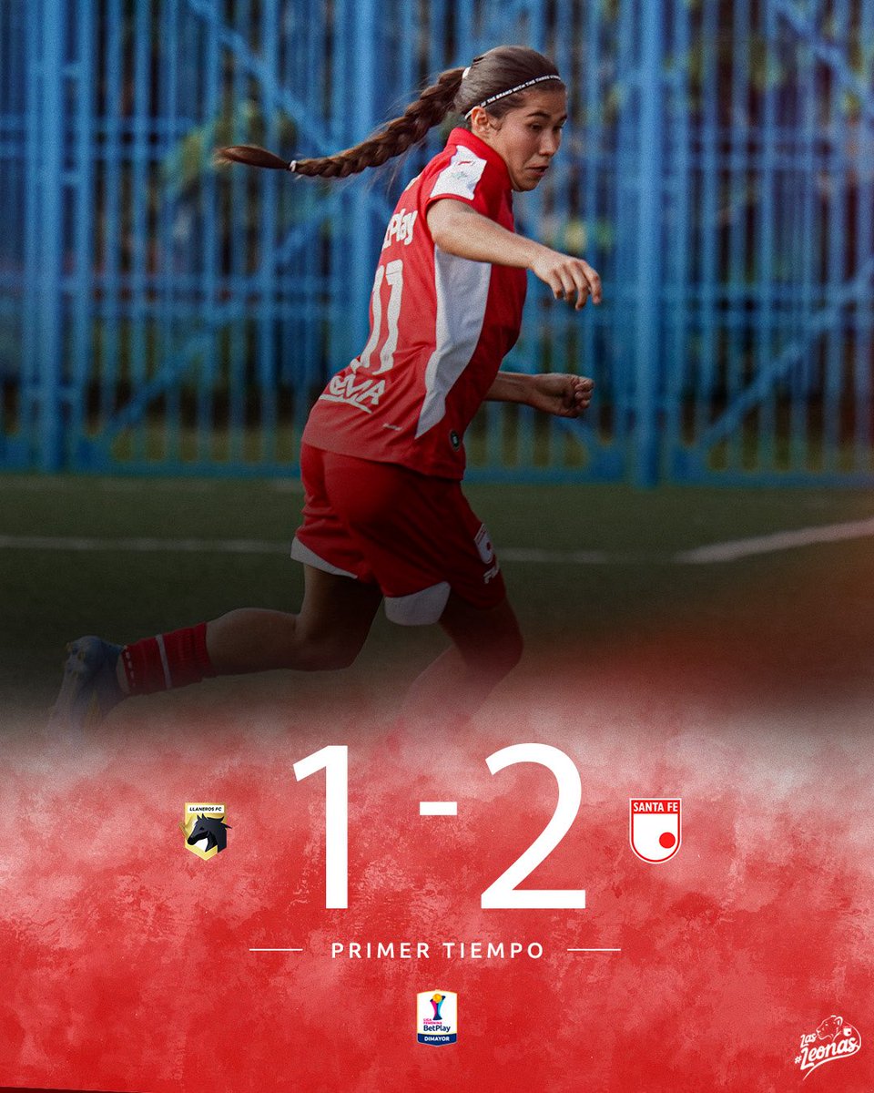 LeonasSantaFe's tweet photo. ⏱️45’ Termina el primer tiempo en Villavicencio 

Llaneros 1-2 Santa Fe

#Leonas 🦁 https://t.co/i4FO6nxWLz