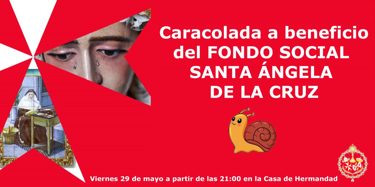 PosadaRafael's tweet photo. Gran caracolada a beneficio de fondo Santa Ángela de la Cruz.
#Amargura #Hermandad https://t.co/S8sZZPKlRT