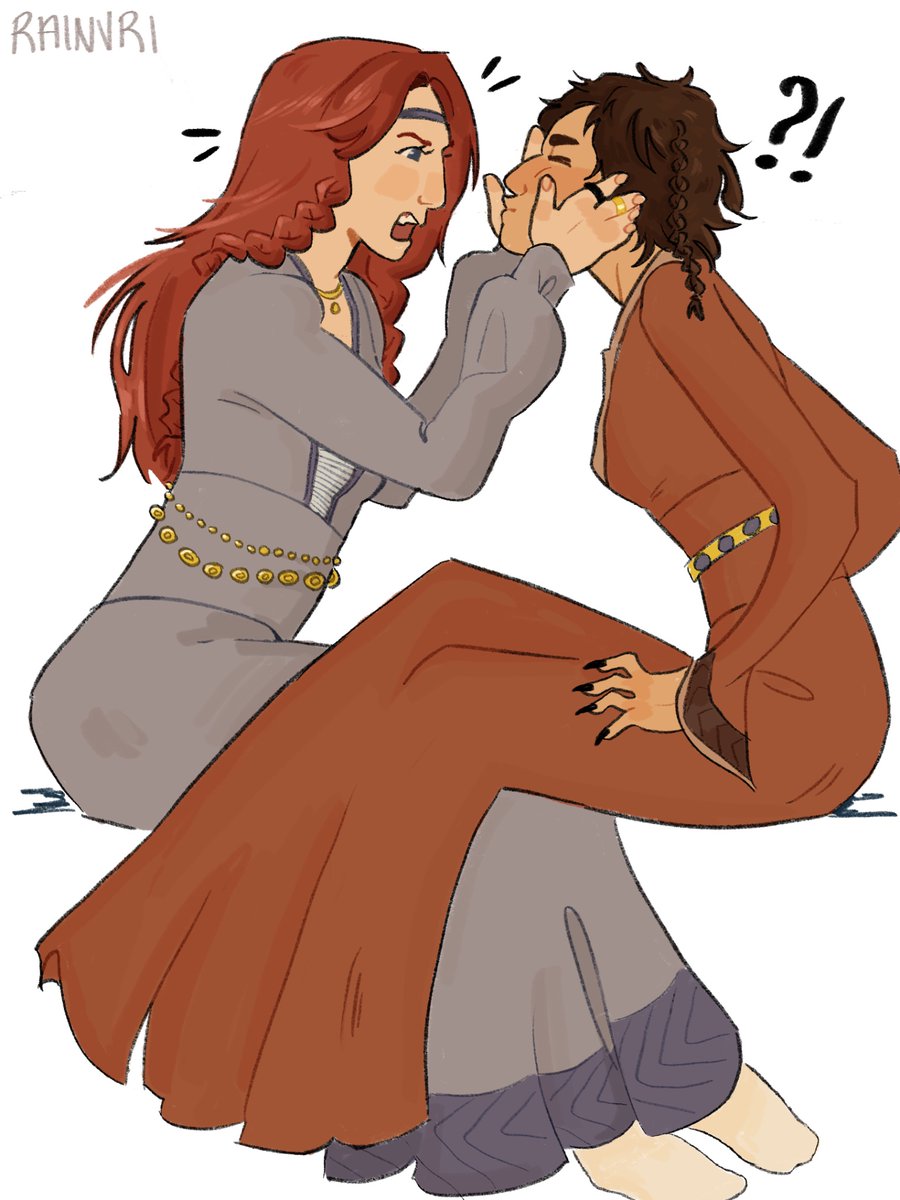 rainvri's tweet photo. the wolf sisters :3 #aryastark #sansastark #asoiaf https://t.co/jiJ3jUS9Na