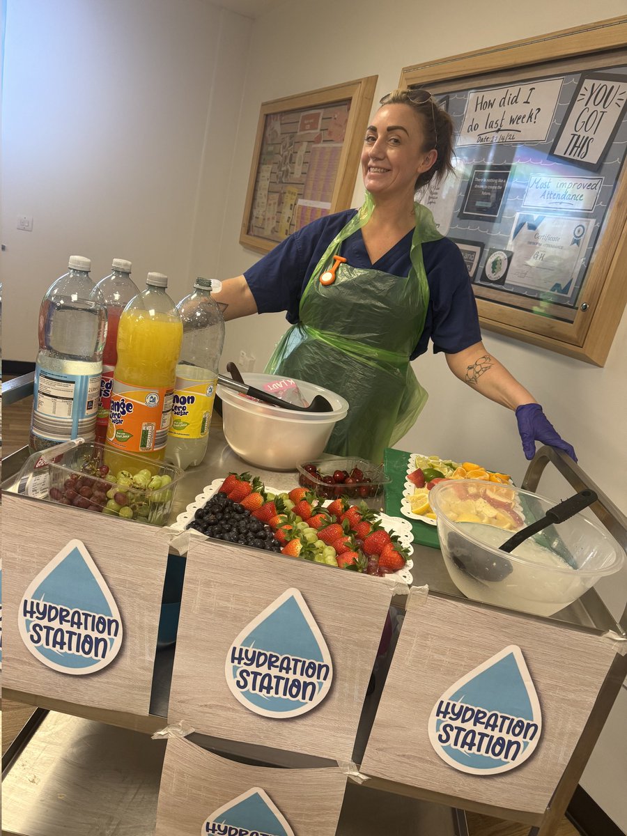 LozShan's tweet photo. On the Hope Unit this week Sam has ensured all the young people, carers and staff have stayed hydrated! We've had cucumber water, lollies, ice cream and fresh fruit! 🍉🍦☀️ @NurseKTasker @CheralynBeralyn @CharGoodallRMN @PennineCareNHS https://t.co/z93IpItlpJ
