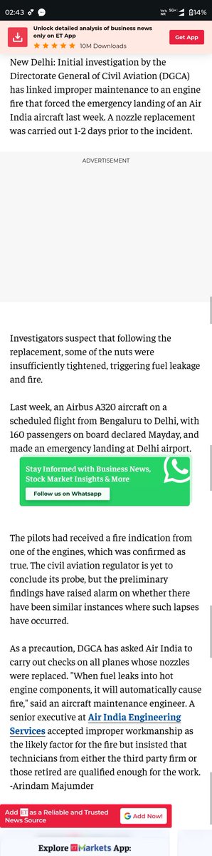 Engineersinghh's tweet photo. @AIESL_MRO admitted improper workmanship caused the engine fire.
Experienced FTEs were protesting when it happened.
180 FTEs are now leaving company with NOC.
Third party and retired staff will replace them.
Engine fire was just the beginning. https://t.co/plPY4p3ErS