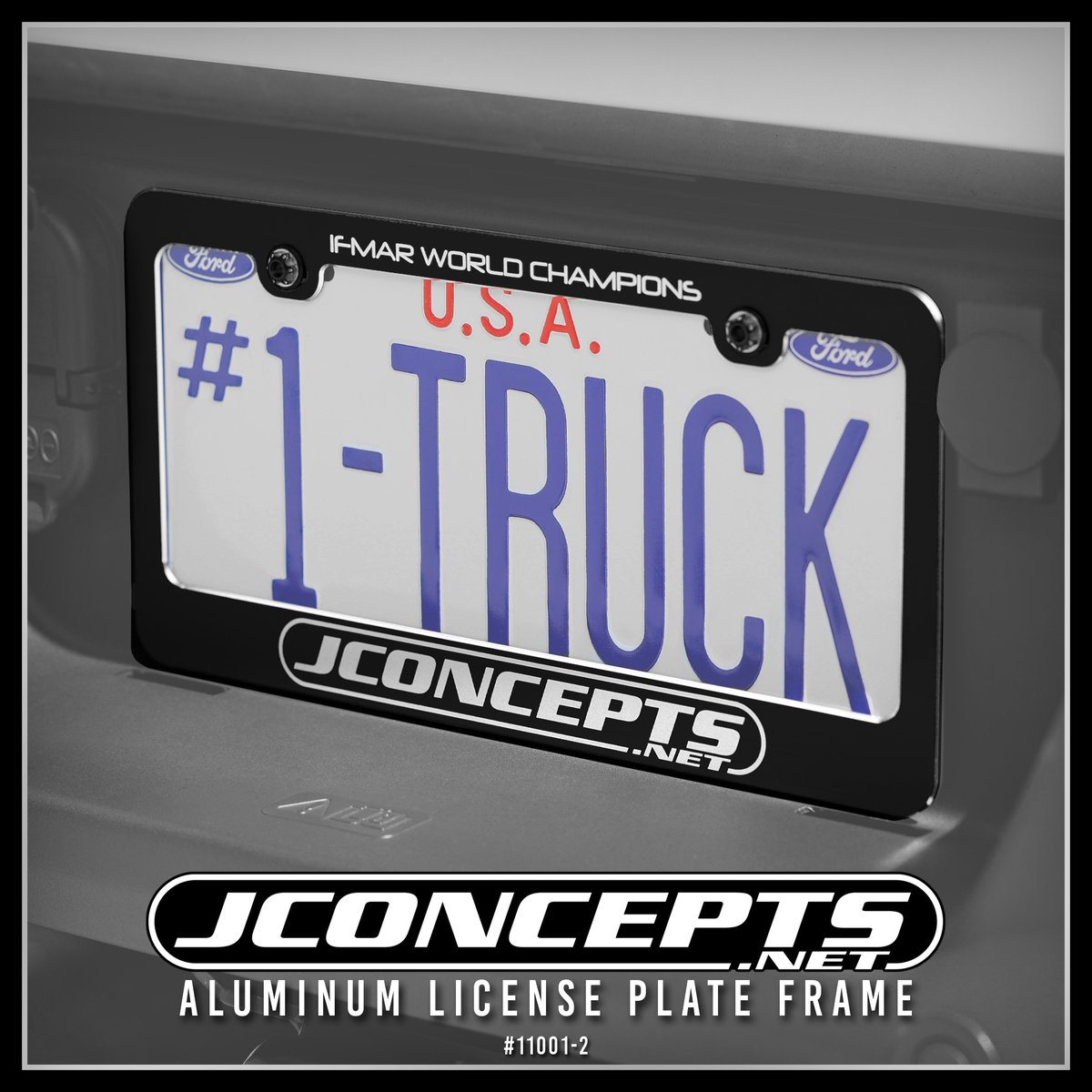 JConcepts's tweet photo. 😎 Your full-size ride called… it wants some JConcepts on it.

Our billet aluminum license plate frame is CNC machined, black anodized, and finished with killer silver chamfer highlights. 

Laser-etched https://t.co/fht9bYZy8H logos + slotted holes for perfect alignment.  Fresh aluminum. Real RC swagger. Zero boring frames allowed.  

Finish it off with our Finnisher Titanium License Plate Screws!

Who’s adding one to their ride? Drop a 🔥 below! 

Part Number: 11001-2 | https://t.co/nTUnQa8kuc

Part Number: 11000 | https://t.co/uJrxikmh2d

JConcepts – World Proven Innovation and Design