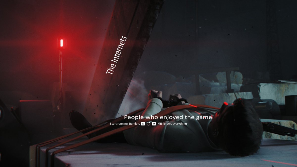 KnightmareFuzzy's tweet photo. @NikTek This is the first clip I've seen of legit gameplay and not a small clip from a scripted event or the tail end of a long mission. Props.
It's a fantastic game and the internet is a crazy crazy place that likes to suck the joy out of everything. https://t.co/RztBbX3GUe