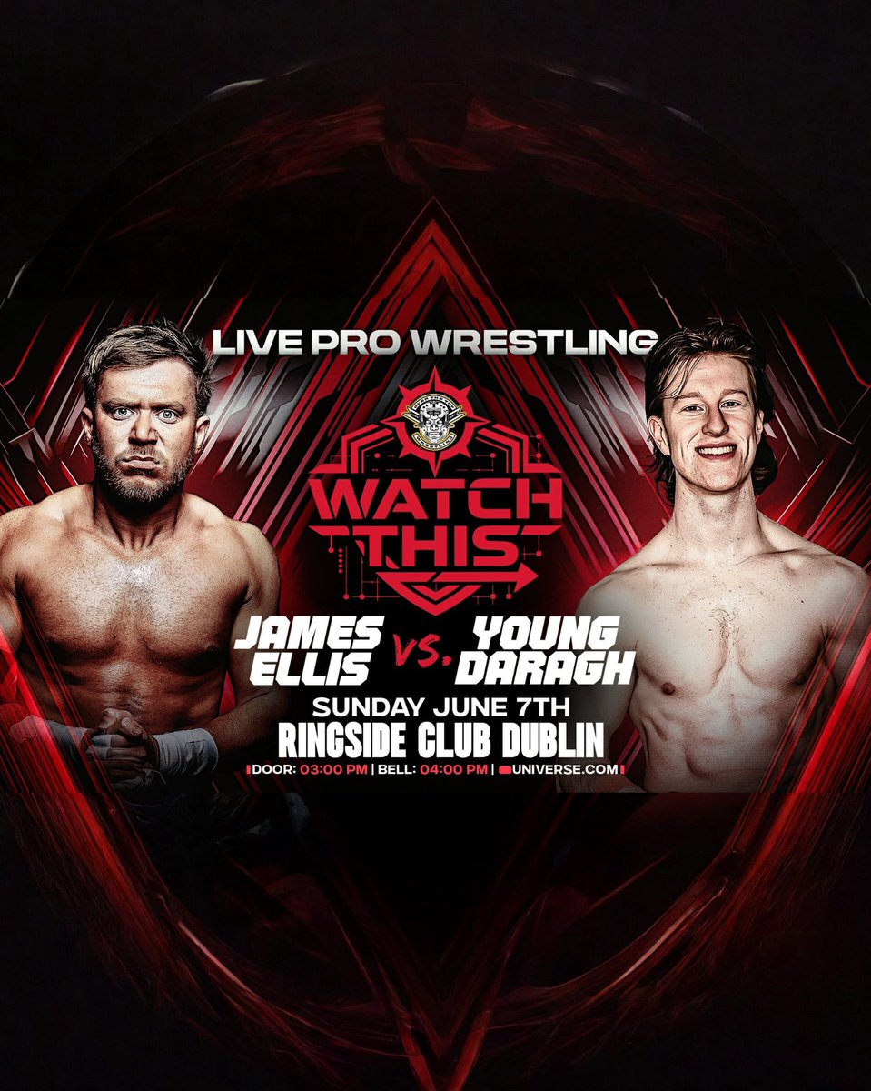 OTT_wrestling's tweet photo. June 7th 
Ringside Club Dublin 🇮🇪 
“WATCH THIS”
🎟️🎟️TICKETS🎟️🎟️
https://t.co/5J0q4UavNQ https://t.co/ODvPXDakKU