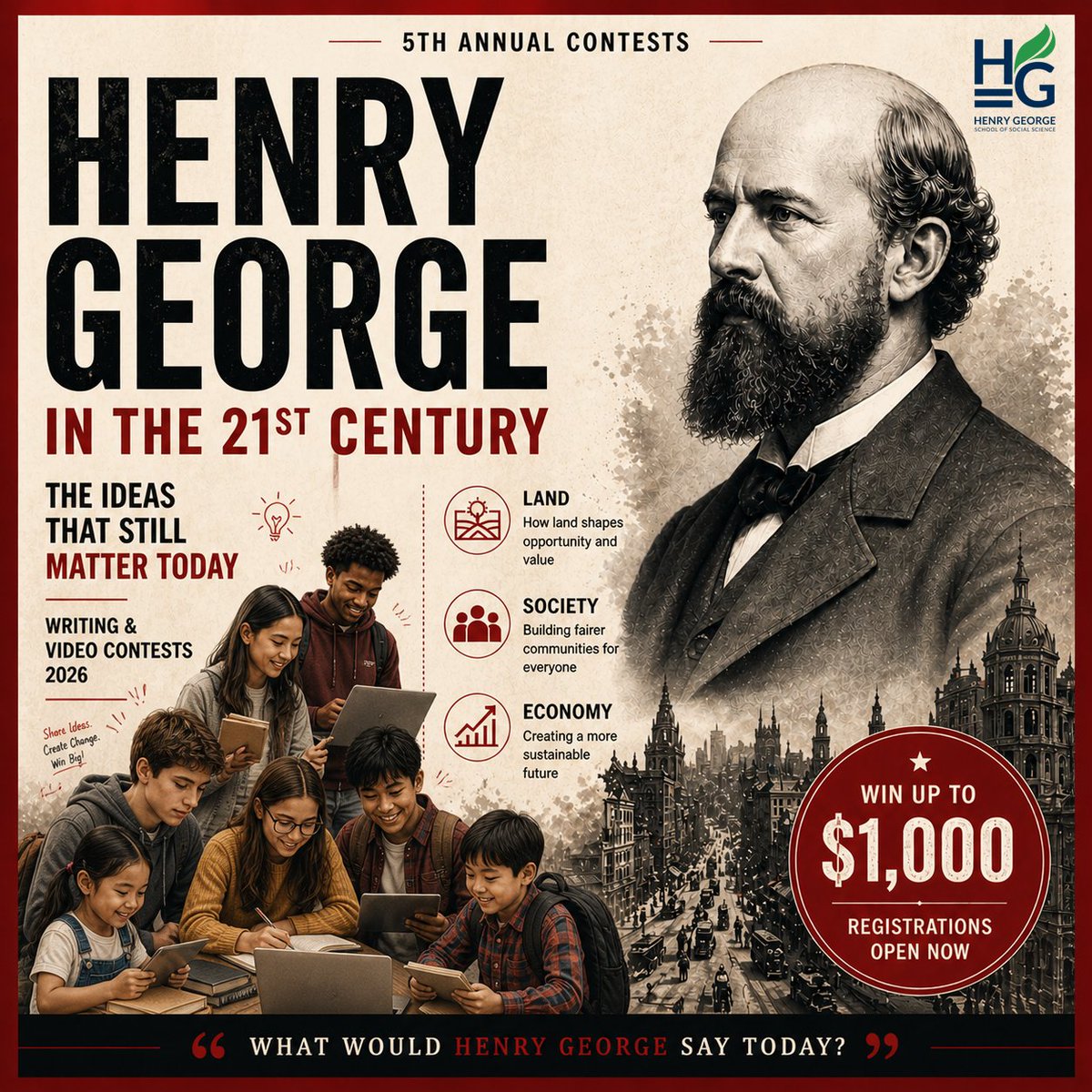 HGSSSNYC's tweet photo. Have you registered for our 2026 Writing and Video Contests?

#HenryGeorge #WWHGS #writing #video #contests

More info and registration: https://t.co/DOLxZQjze1 https://t.co/RhierBxr4E
