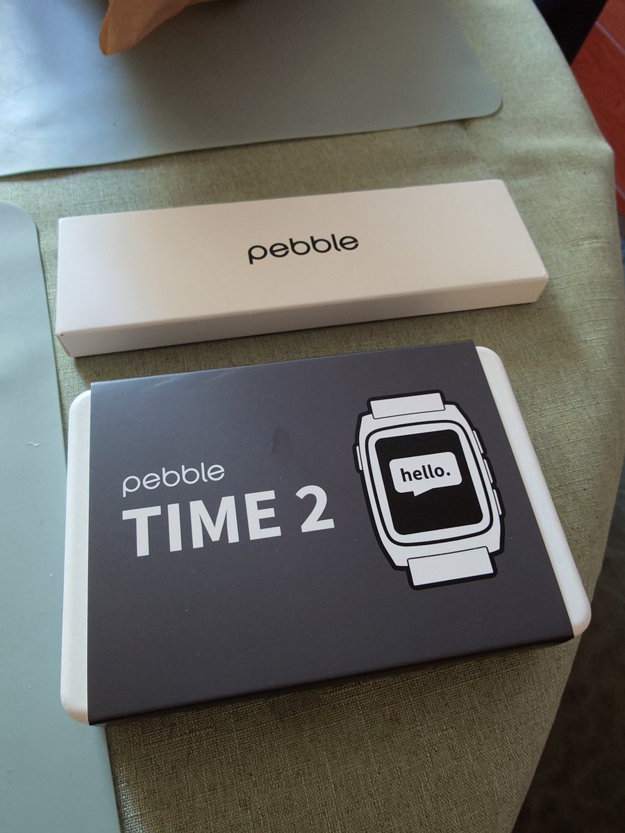kennny's tweet photo. Yahhhb the @Pebble time 2 finally arrived! So excited for the watch https://t.co/QeC2o2kD4v