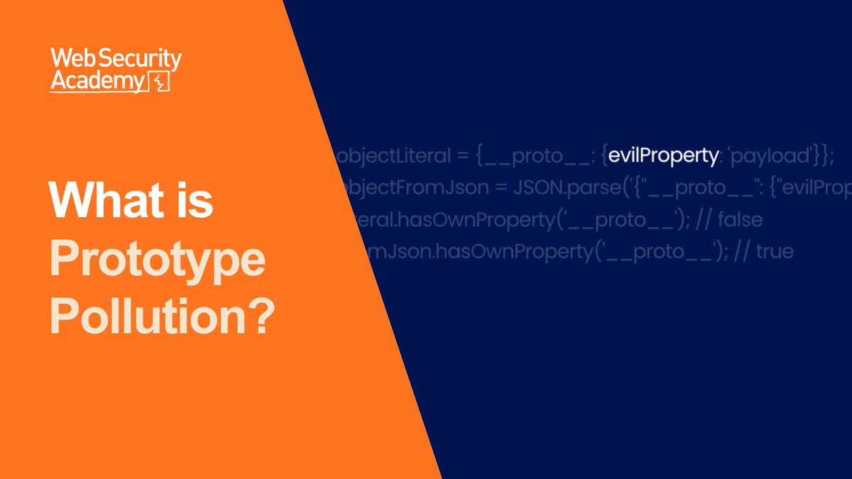 WebSecAcademy's tweet photo. Prototype pollution vulns seem to be everywhere at the moment! They arise when a JavaScript function recursively merges an object containing user-controllable properties into an existing object, without first sanitizing the keys.

This can allow an attacker to inject a property with a key like __proto__, along with arbitrary nested properties.

Learn about them here 👇

https://t.co/bovB3YthWl
