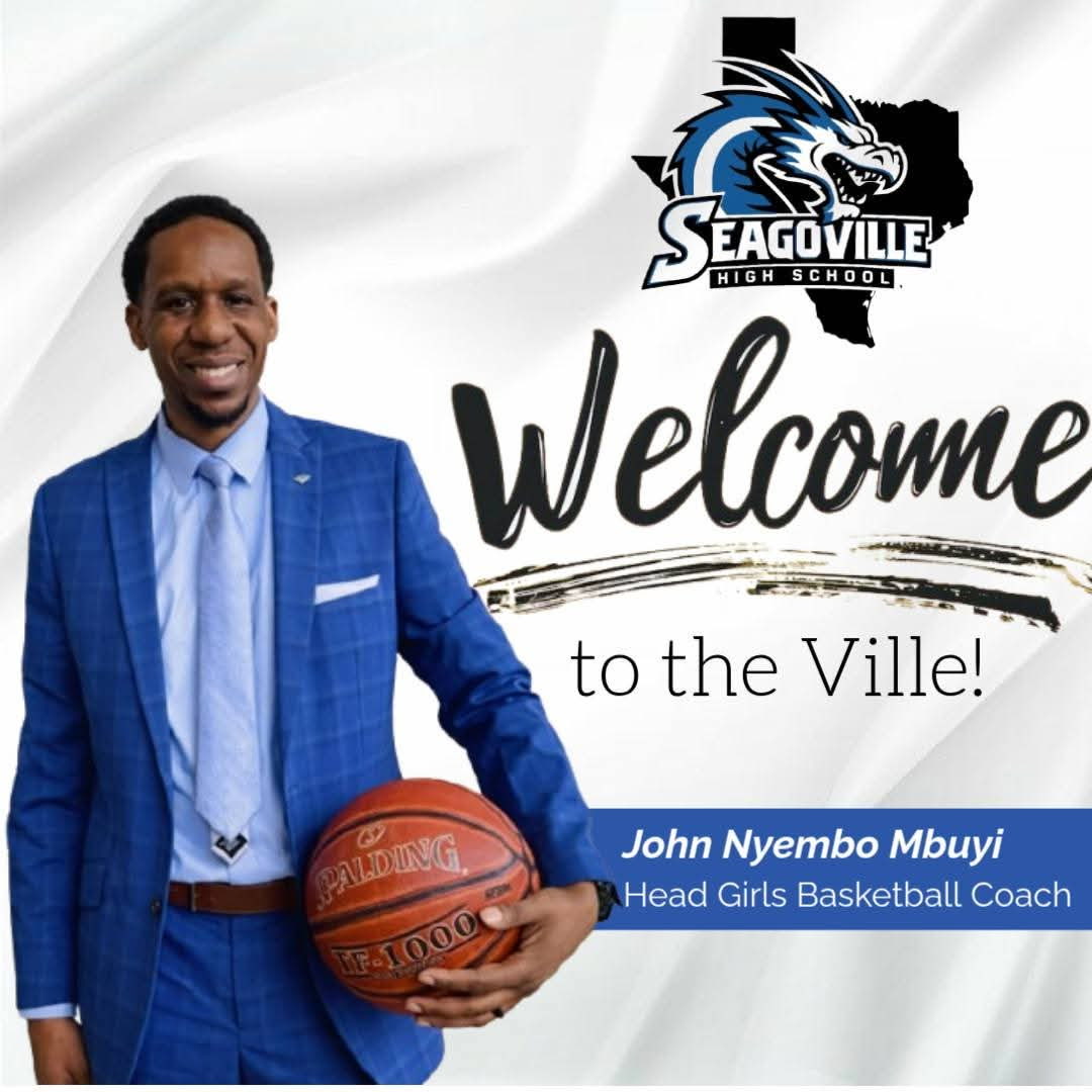 GoBigBlueAth's tweet photo. Introducing our new Head Girls Basketball Coach John Mbuyi. We are excited to have you at Seagoville!!!  

Dragon Pride https://t.co/q91TyXqwCH